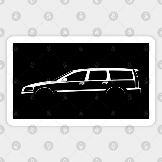 Volvo V70 R (2000) Silhouette Magnet by Car-Silhouettes